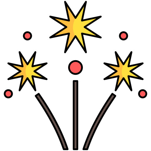 불꽃 Generic Thin Outline Color icon
