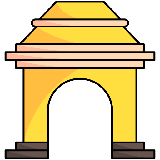 インドの門 Generic Thin Outline Color icon