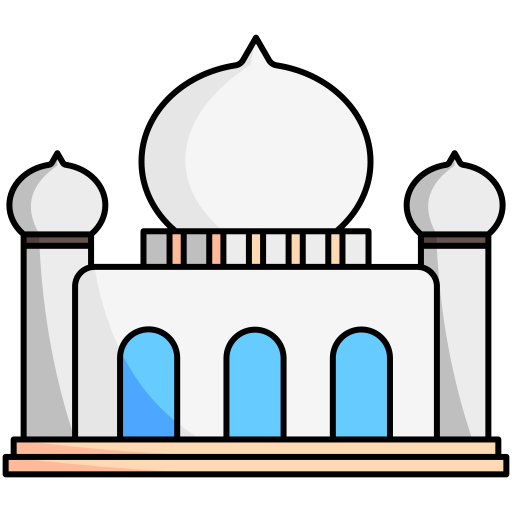 Taj mahal Generic Thin Outline Color icon