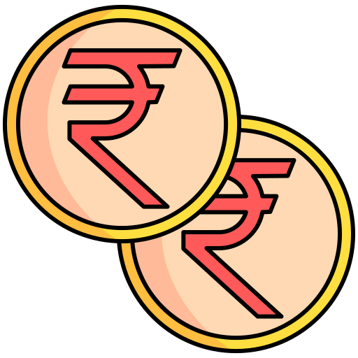 rupia indyjska Generic Thin Outline Color ikona