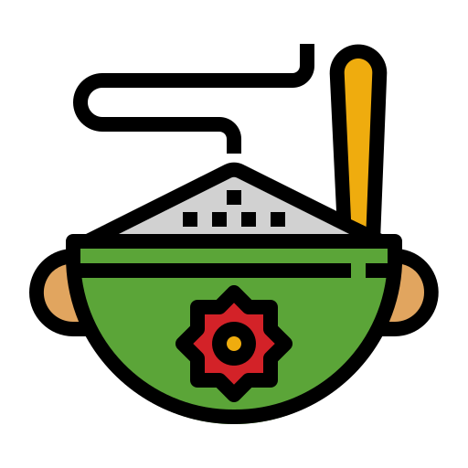 Bowl of rice Generic Outline Color icon