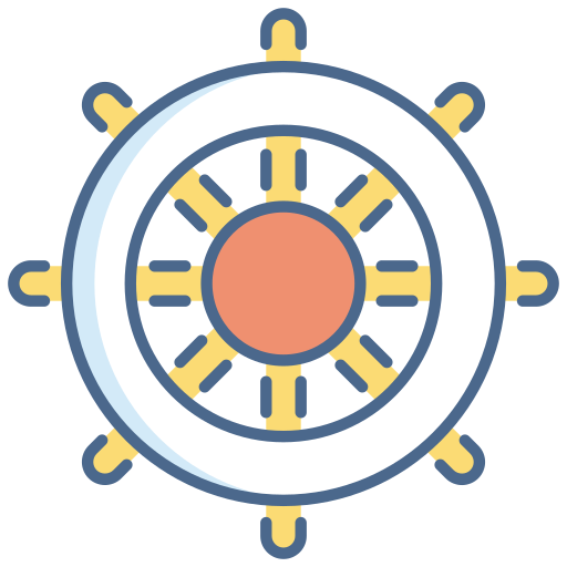 rueda del dharma Generic Outline Color icono