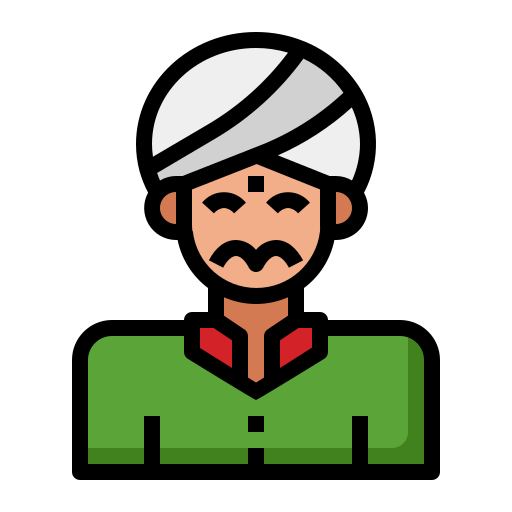 Indian man Generic Outline Color icon