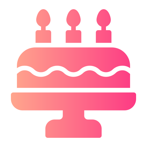tort urodzinowy Generic Flat Gradient ikona