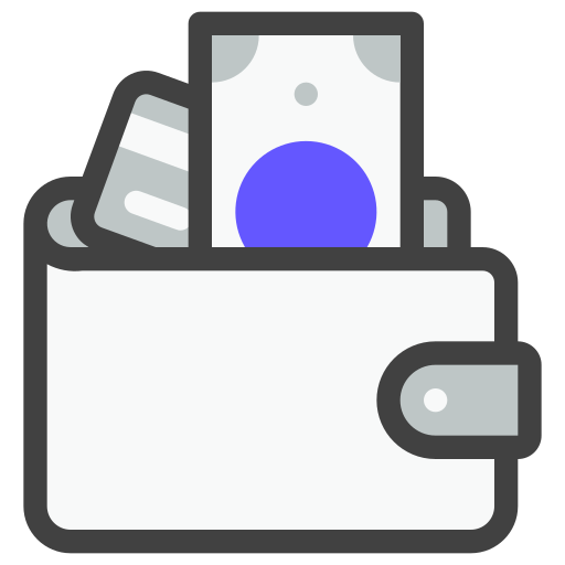 billetera Generic Outline Color icono