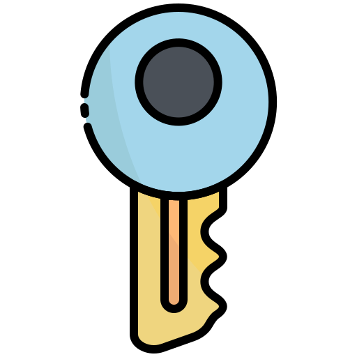 Key Generic Outline Color icon