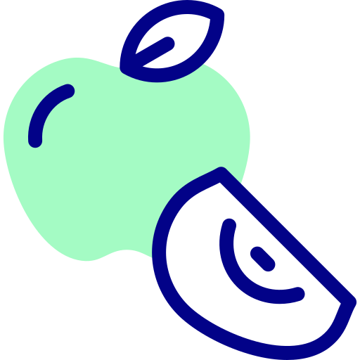 Зеленое яблоко Detailed Mixed Lineal color иконка