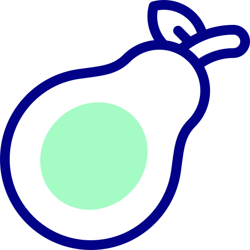 アボカド Detailed Mixed Lineal color icon