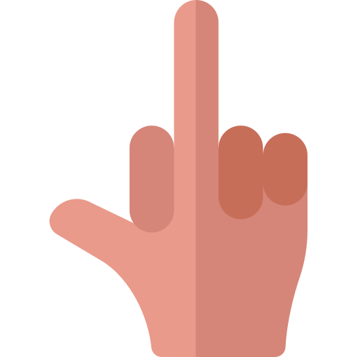 Средний палец Basic Rounded Flat иконка