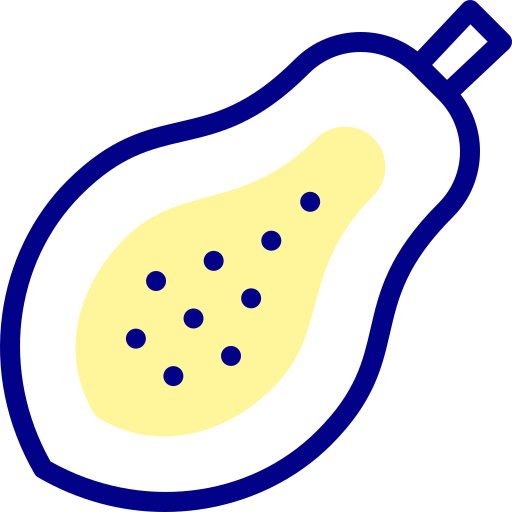 파파야 Detailed Mixed Lineal color icon