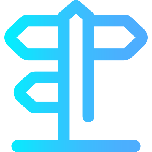 señal direccional Super Basic Omission Gradient icono