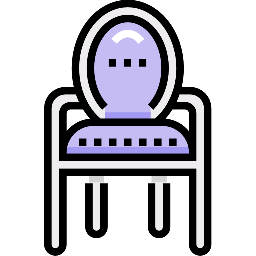 krzesło Detailed Straight Lineal color ikona