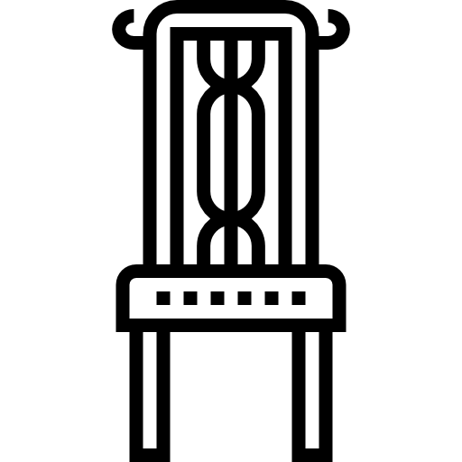 sedia Detailed Straight Lineal icona