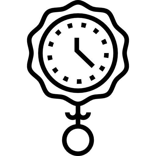 reloj Detailed Straight Lineal icono