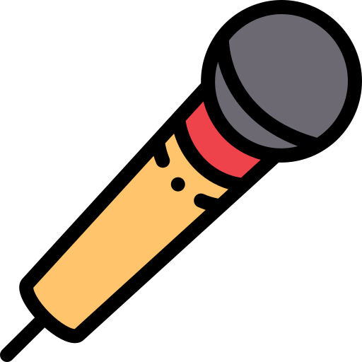 Microphone Detailed Rounded Lineal color icon