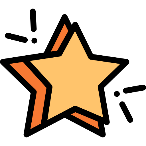 Stars Detailed Rounded Lineal color icon
