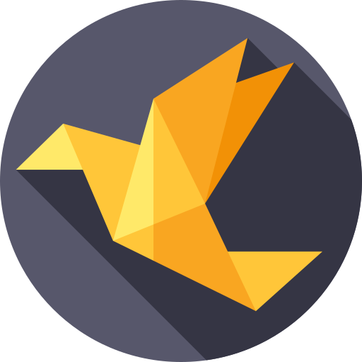 origami Flat Circular Flat ikona