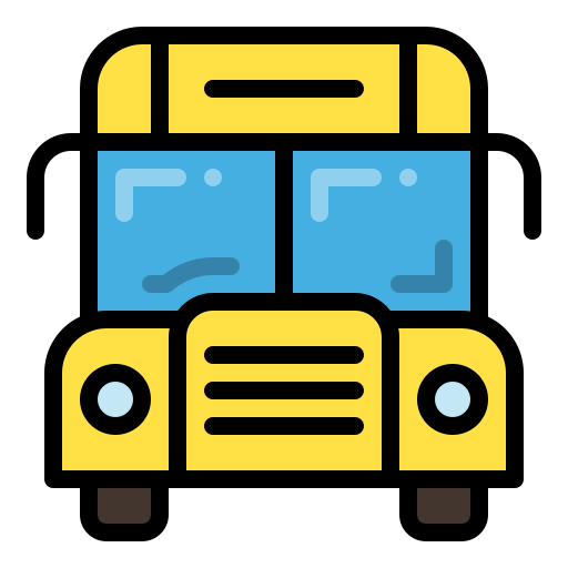 학교 버스 Generic Outline Color icon