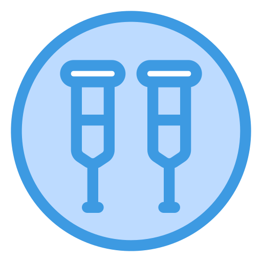 Crutches Generic Blue icon