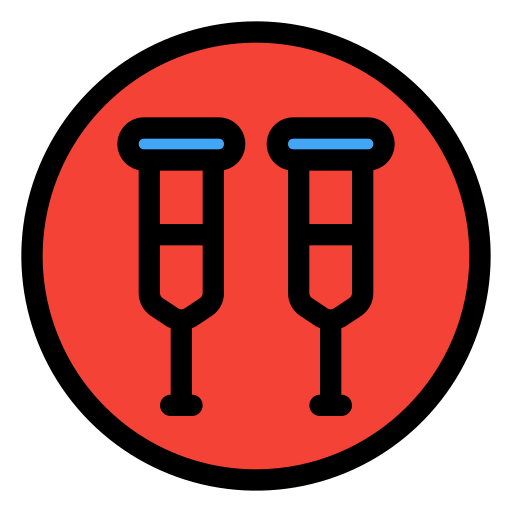 Crutches Generic Outline Color icon