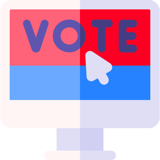 Online voting Basic Rounded Flat icon