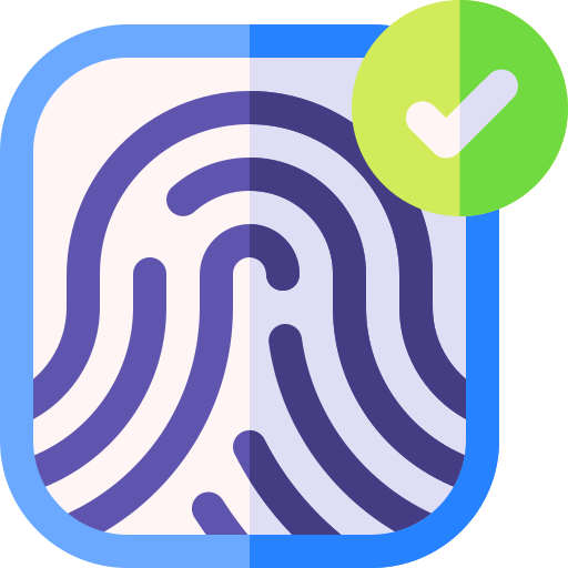 biometrische Basic Rounded Flat icon