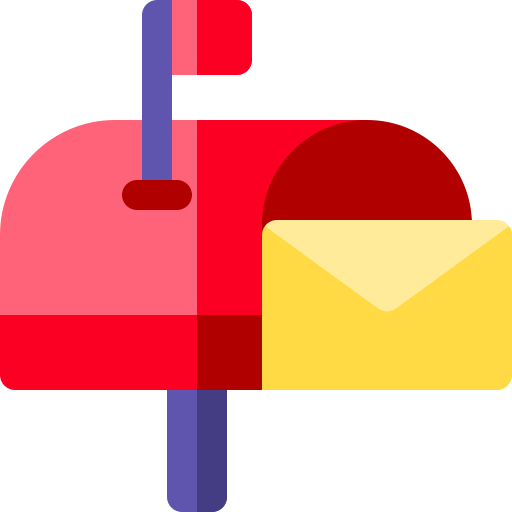 buzón de correo Basic Rounded Flat icono