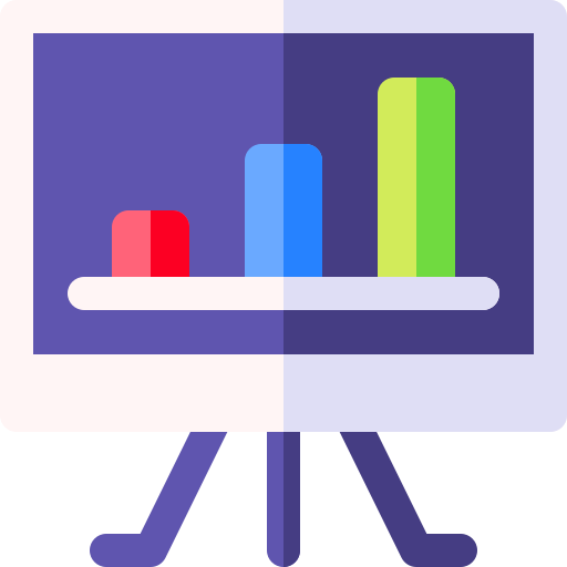 Bar graph Basic Rounded Flat icon