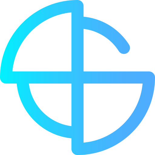 gráfico circular Super Basic Omission Gradient icono