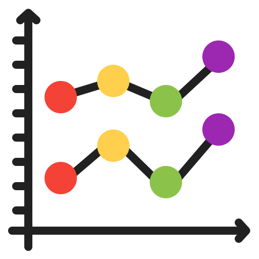 gráfico de linea Generic Flat icono