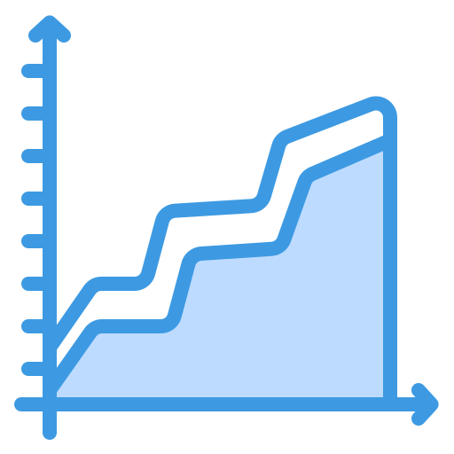 Area chart Generic Blue icon