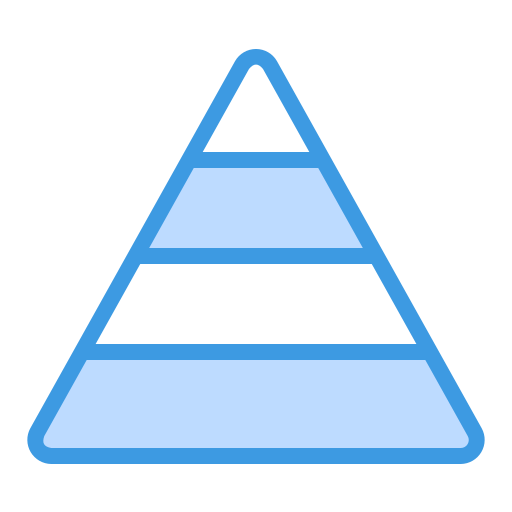 piramide grafiek Generic Blue icoon
