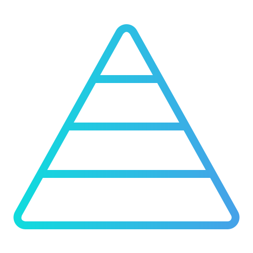 grafico a piramide Generic Gradient icona