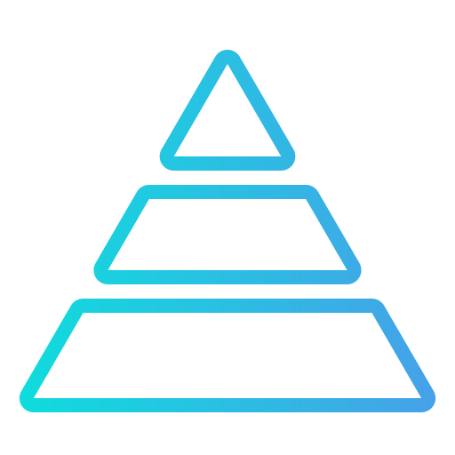 wykres piramidy Generic Gradient ikona