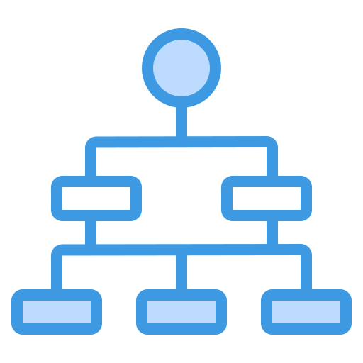 struktura hierarchiczna Generic Blue ikona