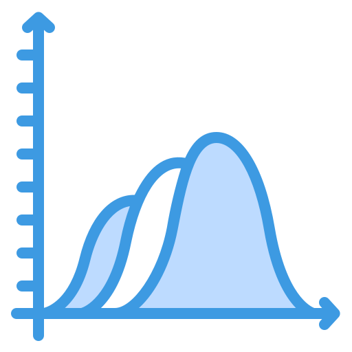 웨이브 차트 Generic Blue icon