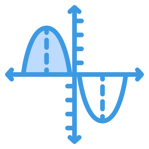 웨이브 차트 Generic Blue icon