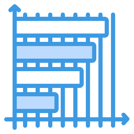 Bar chart Generic Blue icon