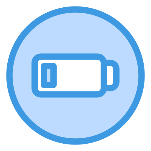 Низкий уровень заряда батареи Generic Blue иконка