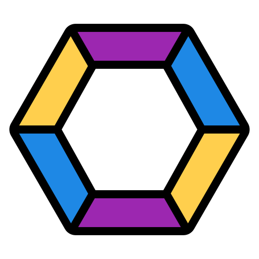 hexagone Generic Outline Color Icône