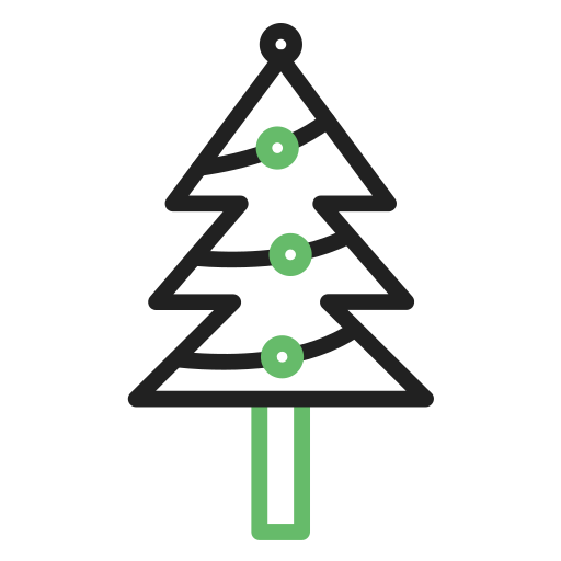 クリスマスツリー Generic Outline Color icon