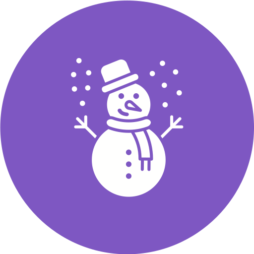 bonhomme de neige Generic Circular Icône