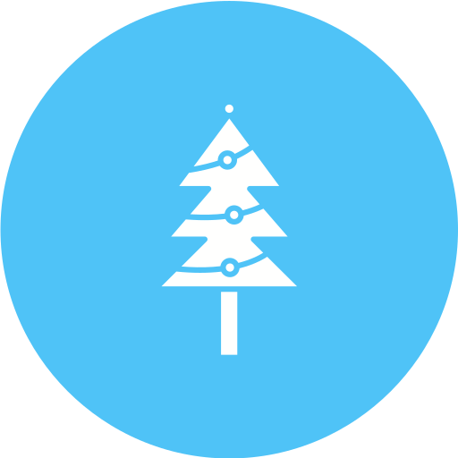 drzewko świąteczne Generic Circular ikona