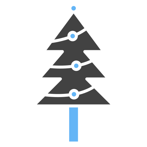 árvore de natal Generic Blue Ícone