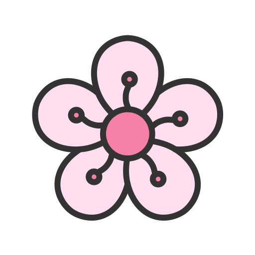 벚꽃 Generic Outline Color icon