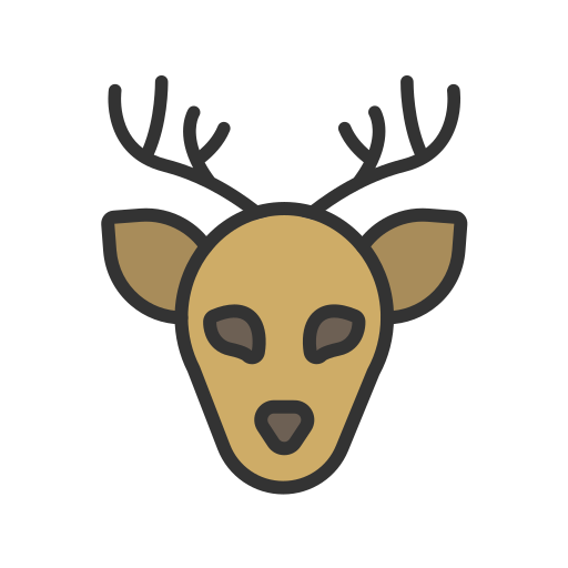 鹿 Generic Outline Color icon