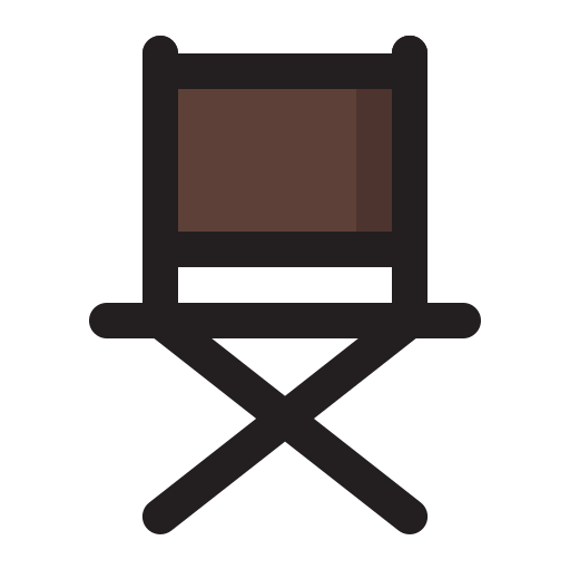 chaise pliante Generic Outline Color Icône