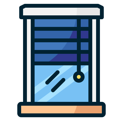 Blinds Generic Outline Color icon