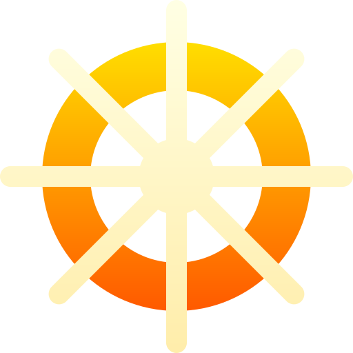 rueda del dharma Basic Gradient Gradient icono