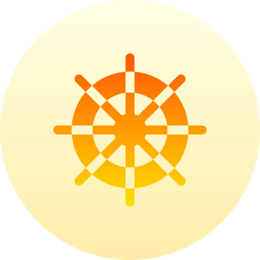 roue du dharma Basic Gradient Circular Icône